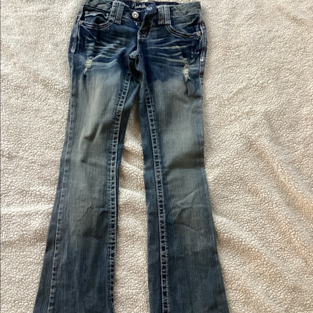 Girls amethyst boot cut jeans